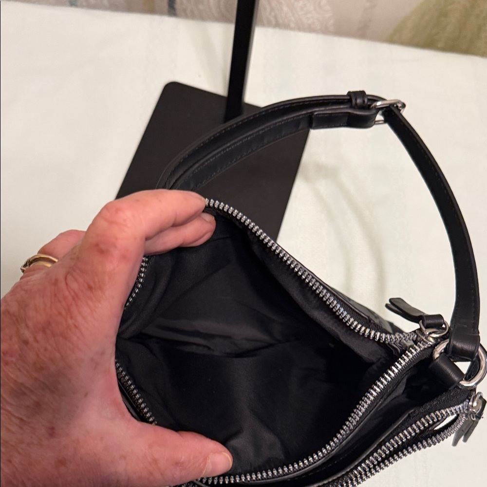 Nine West Black Embossed Shoulder Bag - Picture 4 of 5